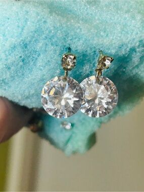 Clear Crystal Drop Dangle Earrings - Women Jewelry